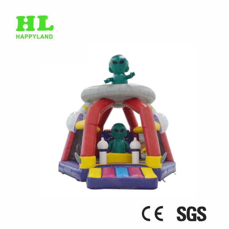Inflatable Customized Parent Child Toys Alien Theme Bouncer House For Children
