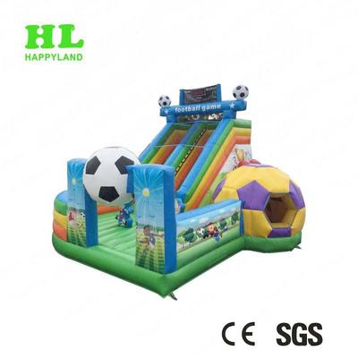 Inflatable Parent Child Toys Football Theme Playground With Bouncer And Slide