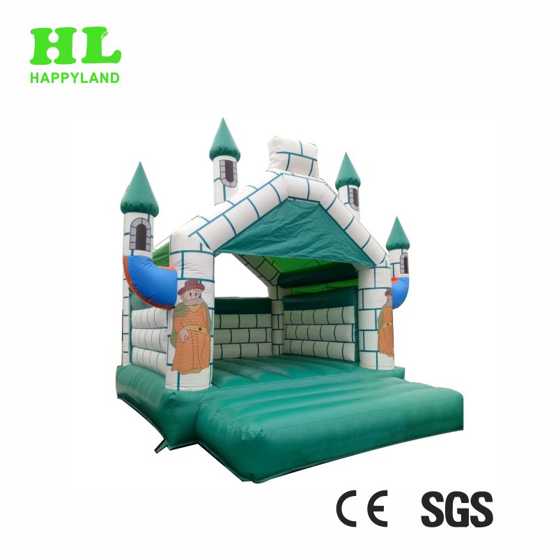 Fresh Inflatable Brick Bouncer with Cartoon Old Man Character for Kids Jumping Outdoors