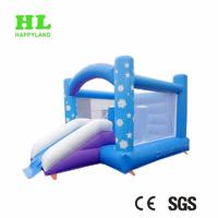 Romantic Snowflake Theme Inflatable Bouncer Combo with small Slide for kids doing outdoor activities