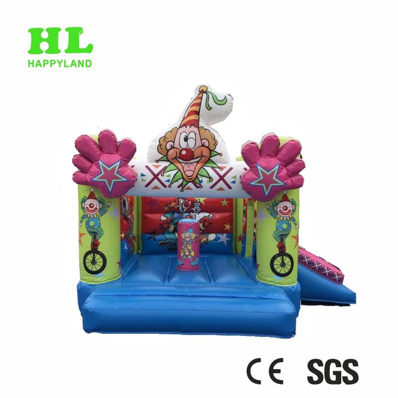 Inflatable Customized Clown Theme Jumper Bouncer Combo With Slide For Children