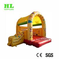 Inflatable Customized Colorful Pattern Bouncer Combo With Slide For Children Jumping