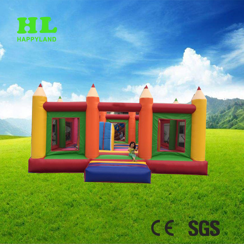 Inflatable Crayon Style Bouncer Combo With Slide