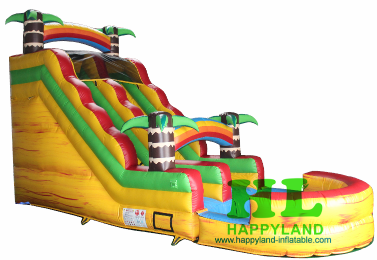 All kinds of advanced lava materials theme inflatable coconut water slide