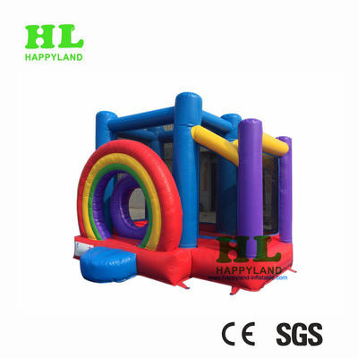 Quality Inflatable Rainbow Theme Castle Bouncer